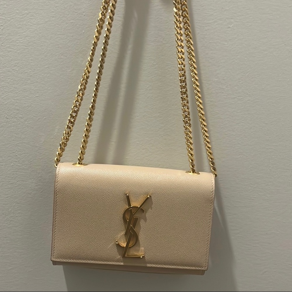 Yves Saint Laurent small Kate bag beige